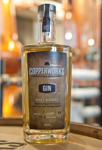Gin aged in an American Oak barrel previously used to age malt whiskey